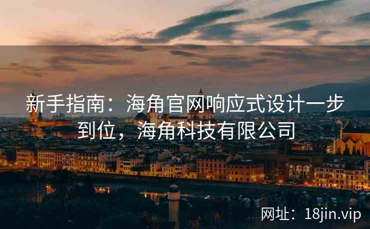 新手指南：海角官网响应式设计一步到位，海角科技有限公司