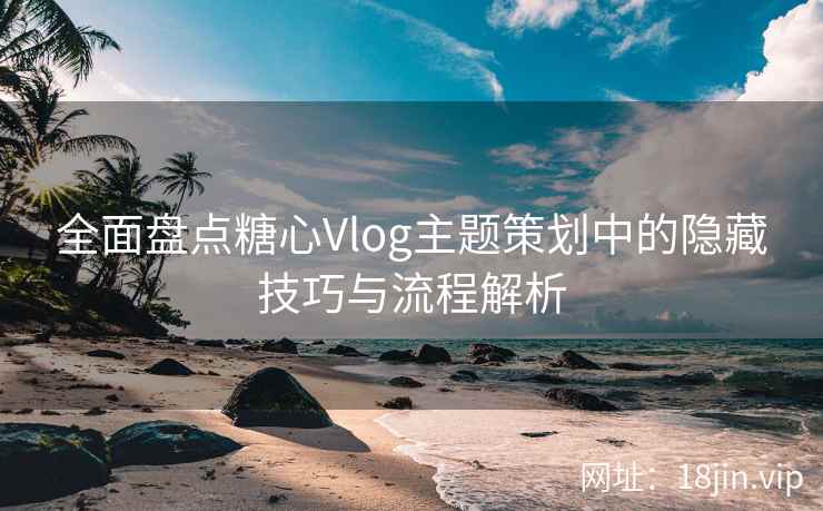 全面盘点糖心Vlog主题策划中的隐藏技巧与流程解析