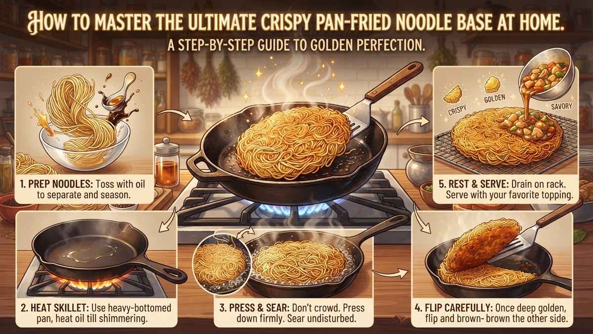 How to Master the Ultimate Crispy Pan-Fried Noodle Base at Home